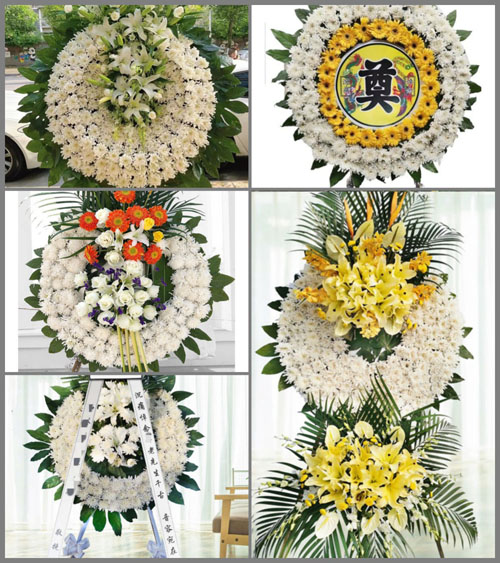 四川成都彭州市葛仙山镇普胜村花圈速递